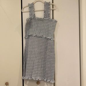 Blue gingham asos dress